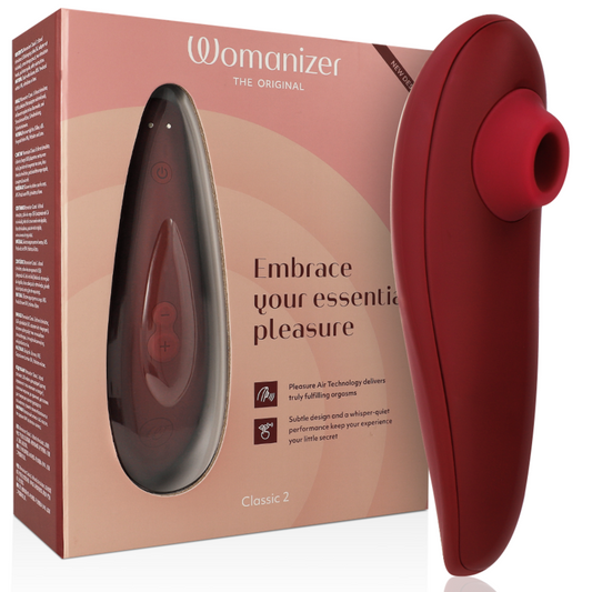 Stimulator Clitoris, WOMANIZER - Classic 2, Pleasure Air Technology, 10 Trepte, Bordeaux