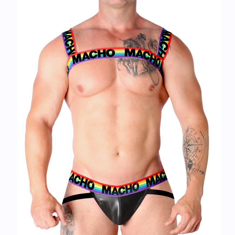 Ham Dublu, Macho - Pride Limited, Elastic Ajustabil Frontal si Posterior, Marime Unica