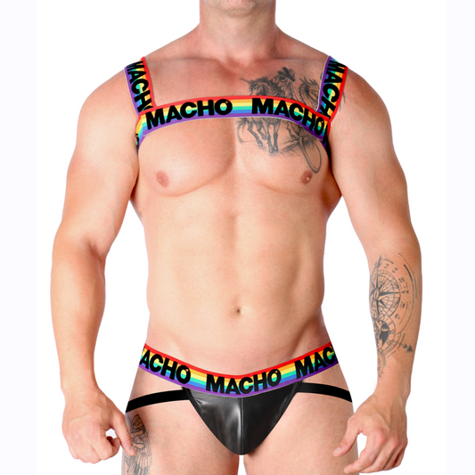 Ham Dublu, Macho - Pride Limited, Elastic Ajustabil Frontal si Posterior, Marime Unica
