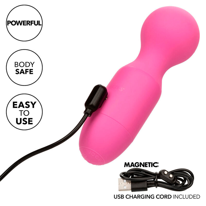 Vibrator Reincarcabil, CalExotics - First Time Rechargeable Massager, 10 Vibratii, Roz