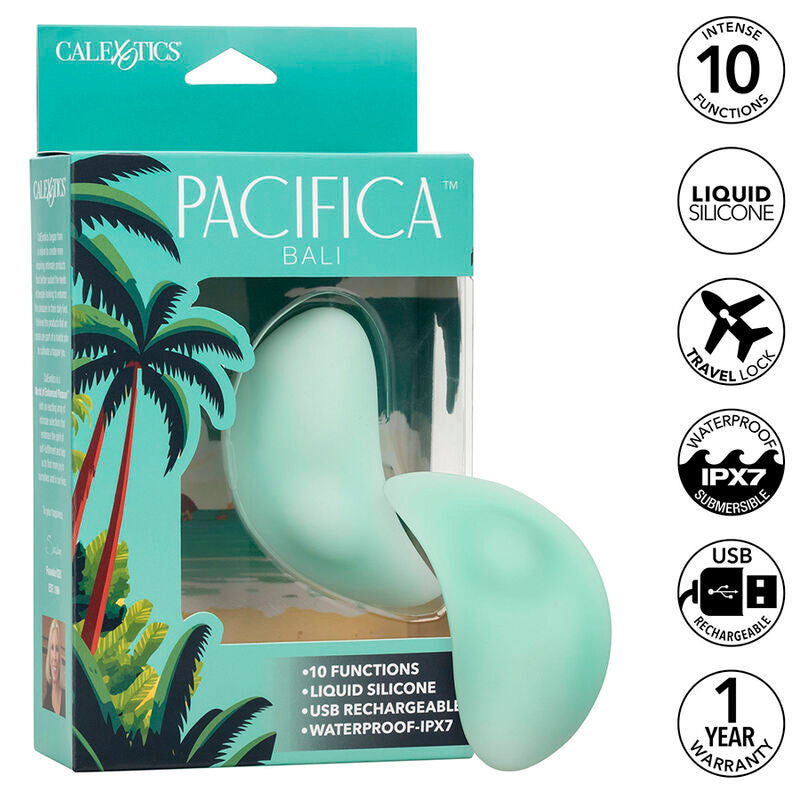Vibrator Clitoris, CalExotics - Pacifica Bali, 10 Functii, Aqua