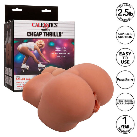 Masturbator Dublu Realist, CALEXOTICS - The Roller Babe, Pure Skin, Flesh, 1,1 kg