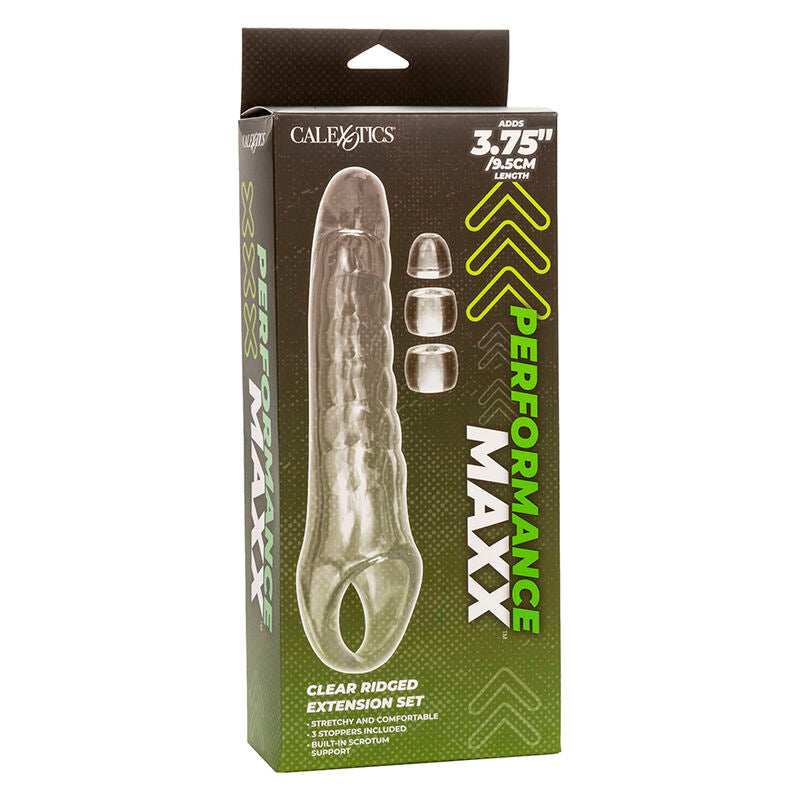Extender Penis, CalExotics - Maxx, Ajustabil, 9.5 CM Transparent