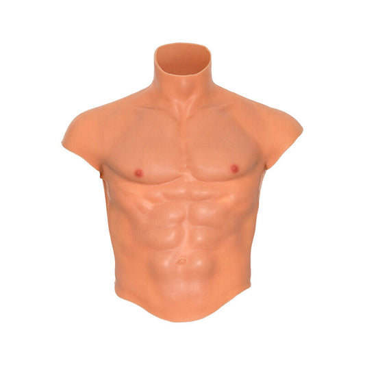 Tricou Masculin cu Abdomen, HIDDEN DESIRE - Alter Ego Male Torso Shirt cu Abs, Silicon, Flesh