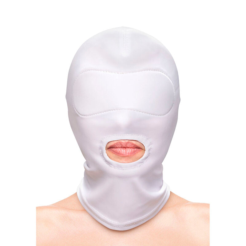 Gluga pentru Gura, NS Novelties - Fetish & Fashion Mouth Hood, Nylon, Alb