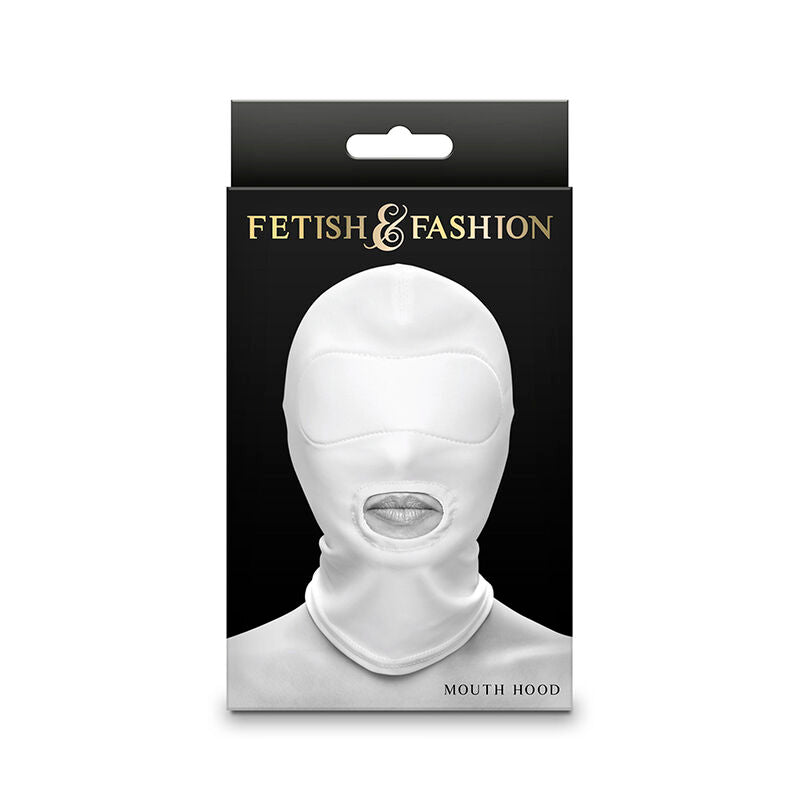 Gluga pentru Gura, NS Novelties - Fetish & Fashion Mouth Hood, Nylon, Alb