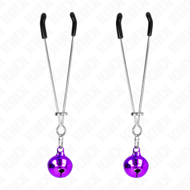 Cleme pentru Sfarcuri, Kink - Thin Bell, cu Clopotei, 7 CM / Mov