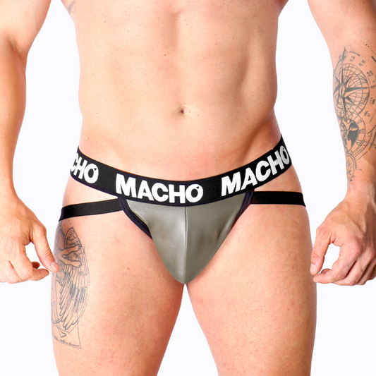 Jock Slip Fetish, MACHO - MX27GR Piele Imitatie Elastic