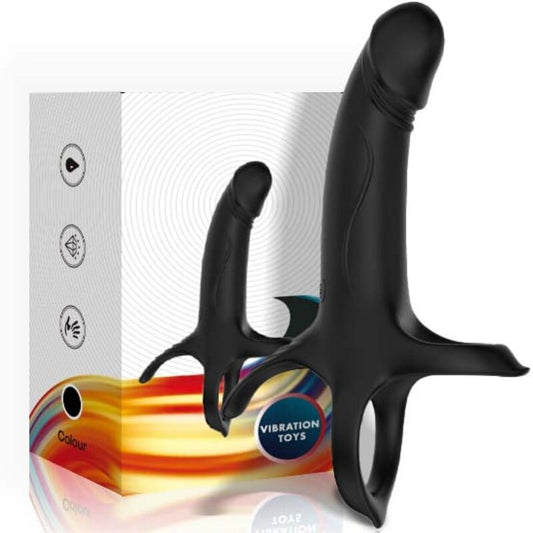 Dildo Armony cu Inel & Vibrator Negru