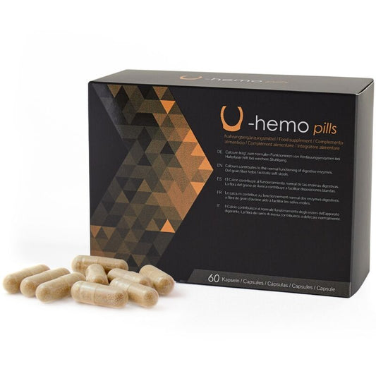 Capsule pentru Prevenirea Hemoroizilor, 500 COSMETICS - U-Intest, 60 Capsule