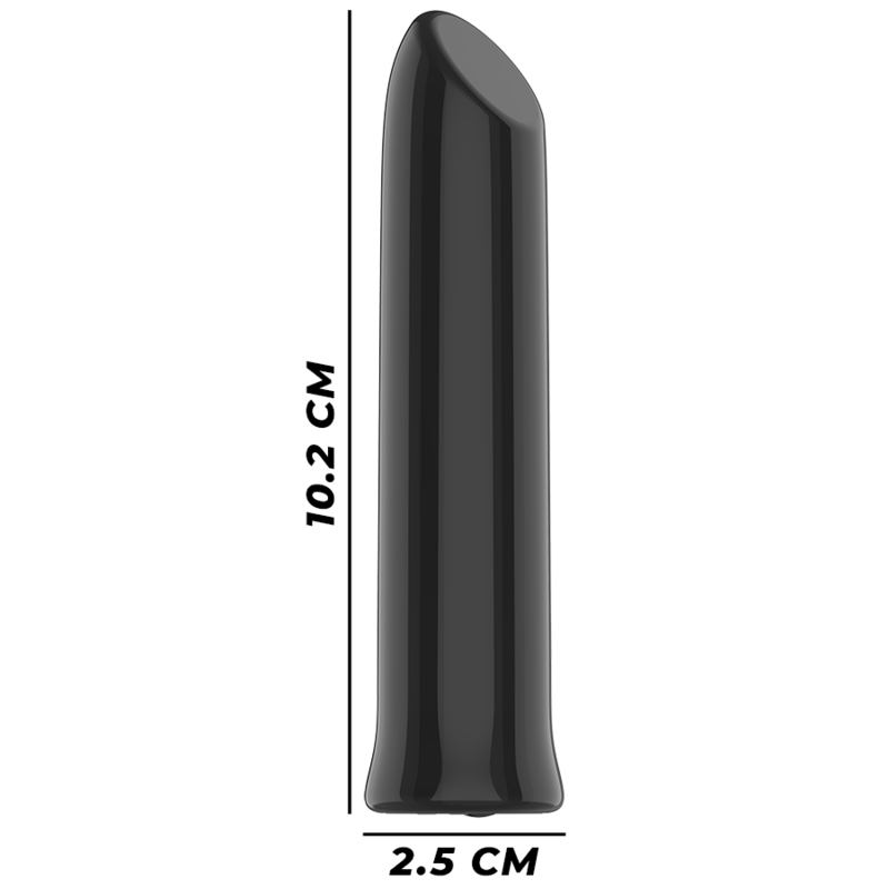 Bullet Stimulator Clitoris, Intense - Todrick, 10 Moduri de Vibratie, Negru