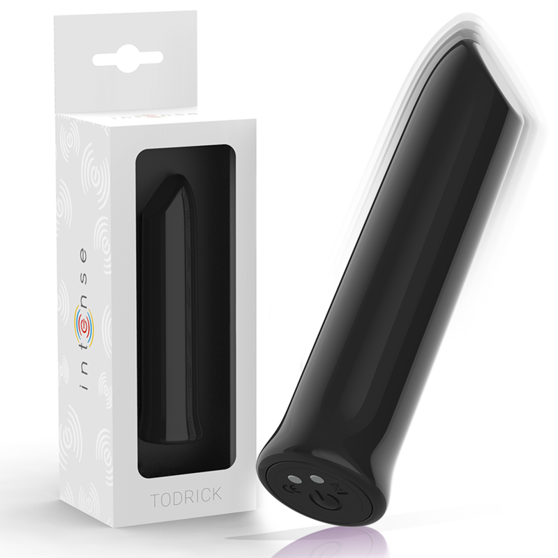 Bullet Stimulator Clitoris, Intense - Todrick, 10 Moduri de Vibratie, Negru