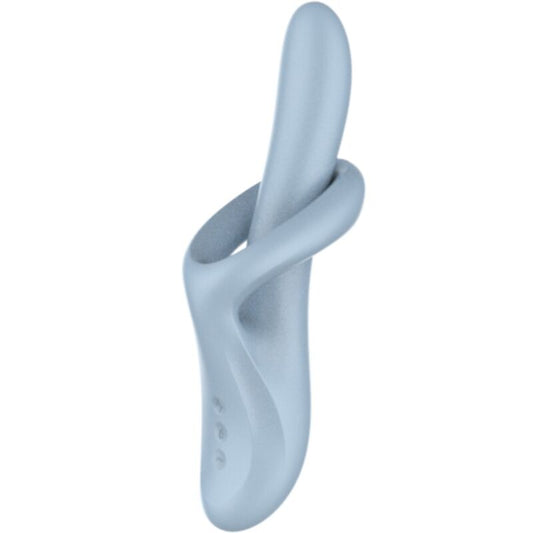 Vibrator Rabbit Rotativ, SATISFYER - Heat Flex 4, Efect Termic, 12 Vibratii, Albastru