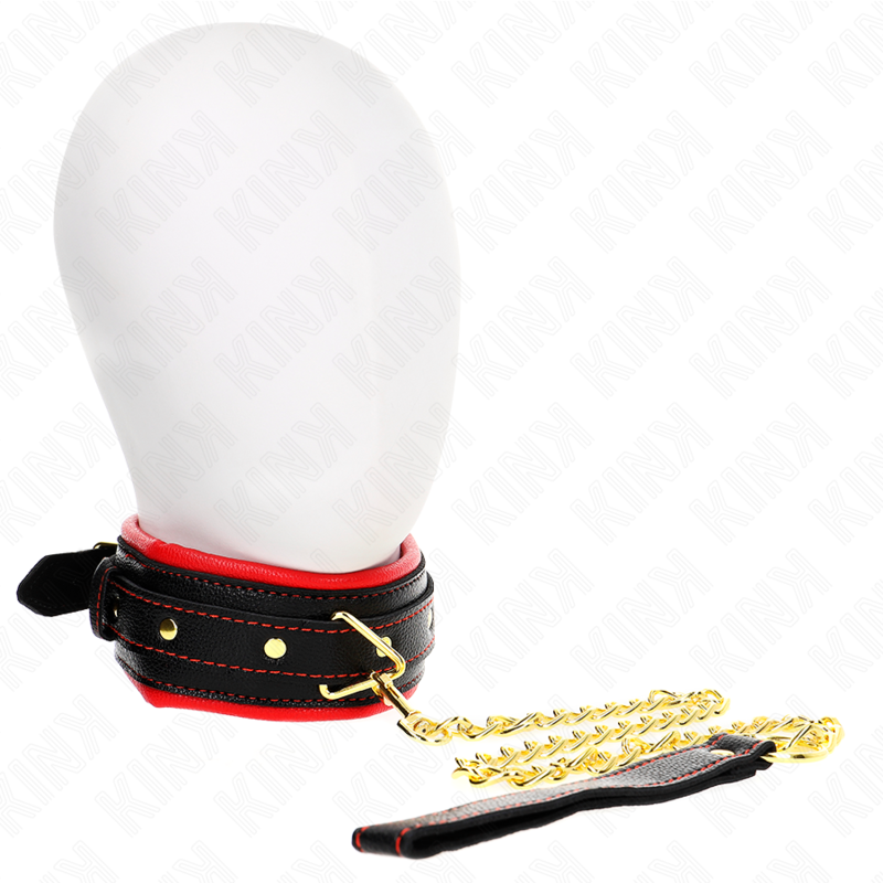 Colier, Kink - Model 2, Curea Imitatie Piele cu Burete, Reglabil 37-54 CM x 3 CM