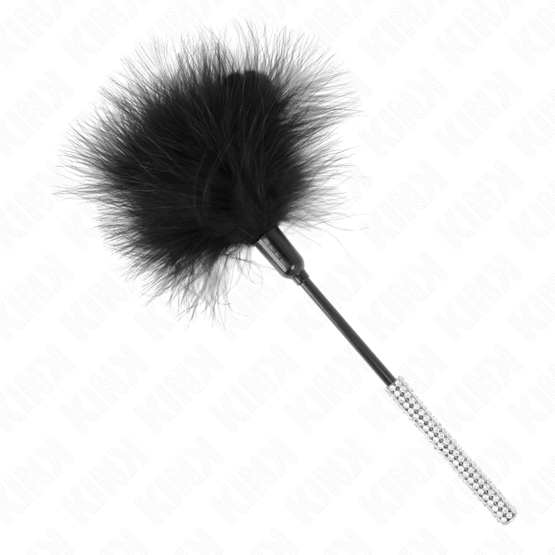 Pene pentru Gadilat, Kink - Tickle Feathers, Maner cu Pietre Stralucitoare, 27 CM