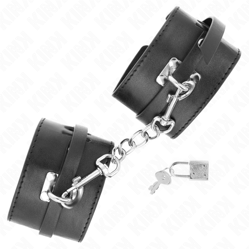 Catuse pentru Incheieturi, Kink - Deluxe Locking, Reglabile cu Incuietoare, 14.5-21 CM x 6 CM Negru