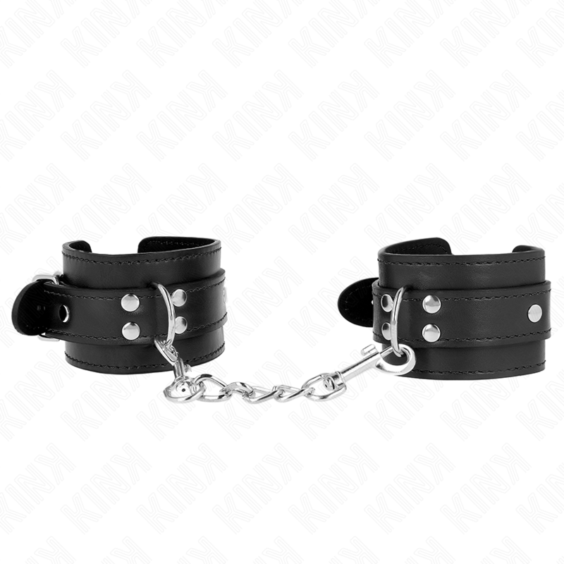 Catuse Erotice, Kink - Simple Wrist Restraints, Ajustabile, Negru 20-23 CM X 5.5 CM
