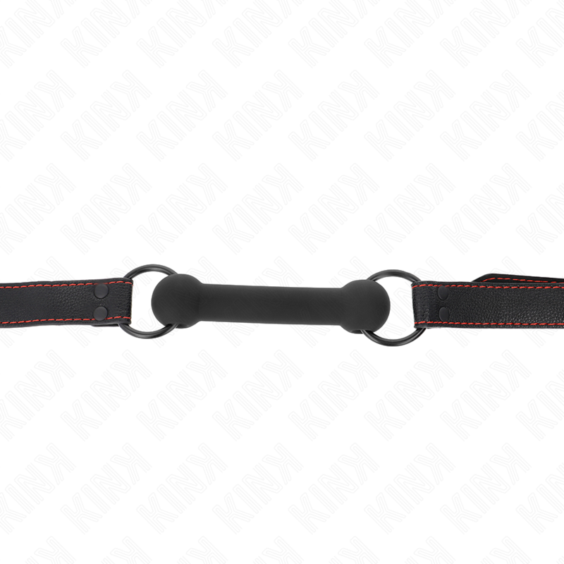Calus BDSM Tip Os, Kink - Bone Gag, Curea din Piele Ecologica Reglabila, Negru 41-57 CM
