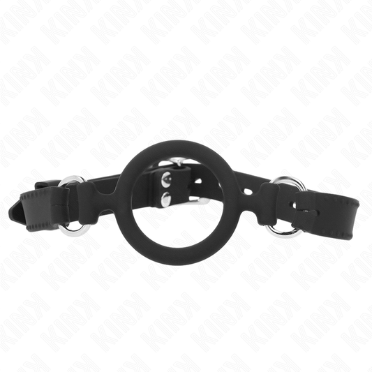 Calus BDSM O-Ring din Silicon, KINK - Inel 5 cm, Curea 56 cm