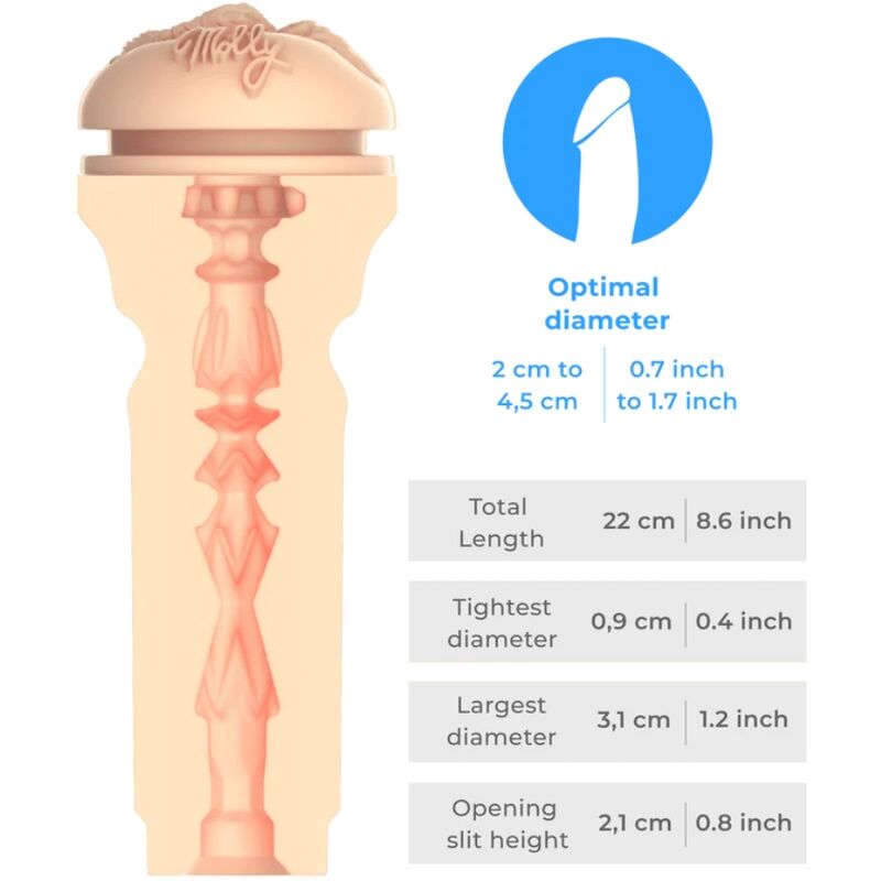 Masturbator Barbatesc, Kiiroo - Feel Molly Stewart, Compatibil cu Keon, Stars Collection