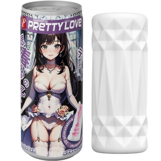 Masturbator tip Doza, PRETTY LOVE - Model 2, TPR, Alb, 11 cm