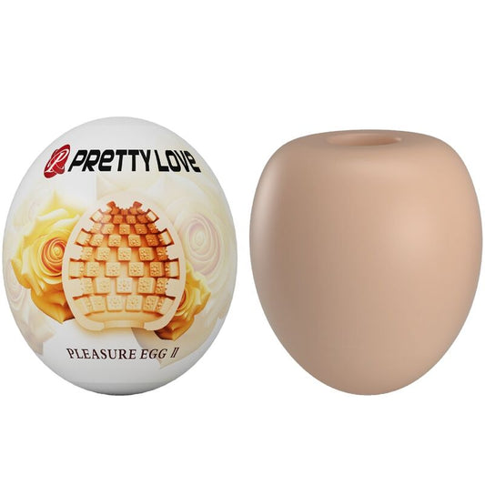 Masturbator Ou, PRETTY LOVE - cu Textura Striata, TPR, Culoare Piele