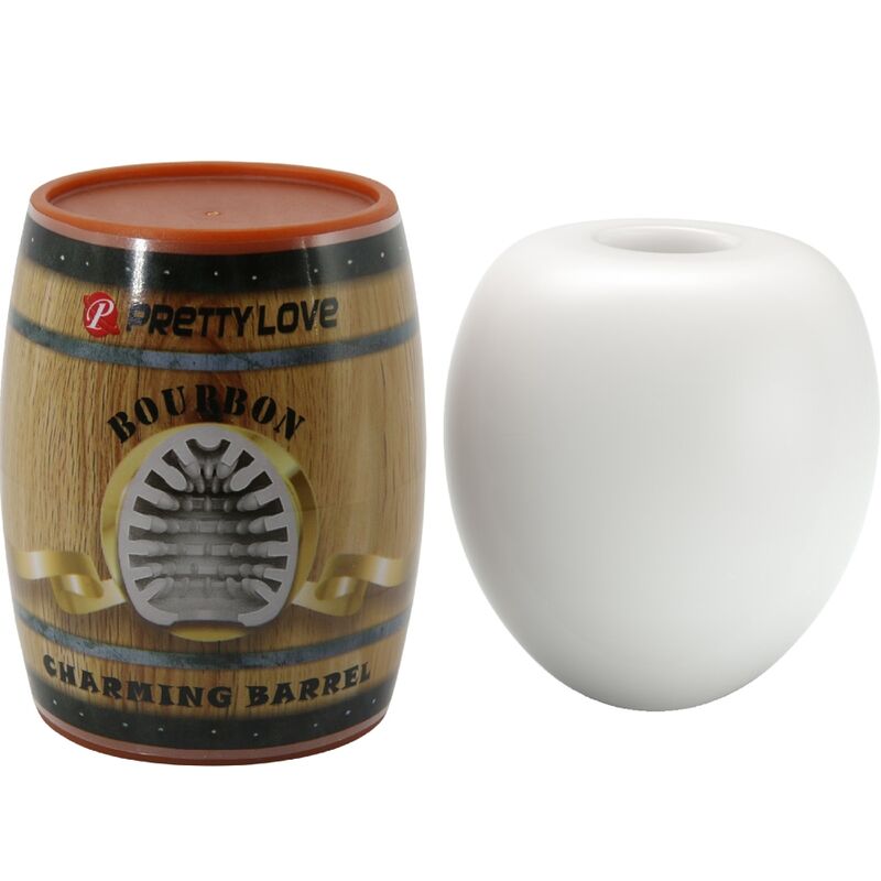 Masturbator Masculin, Pretty Love - Egg White Model 2, Textura cu Nervuri, Alb