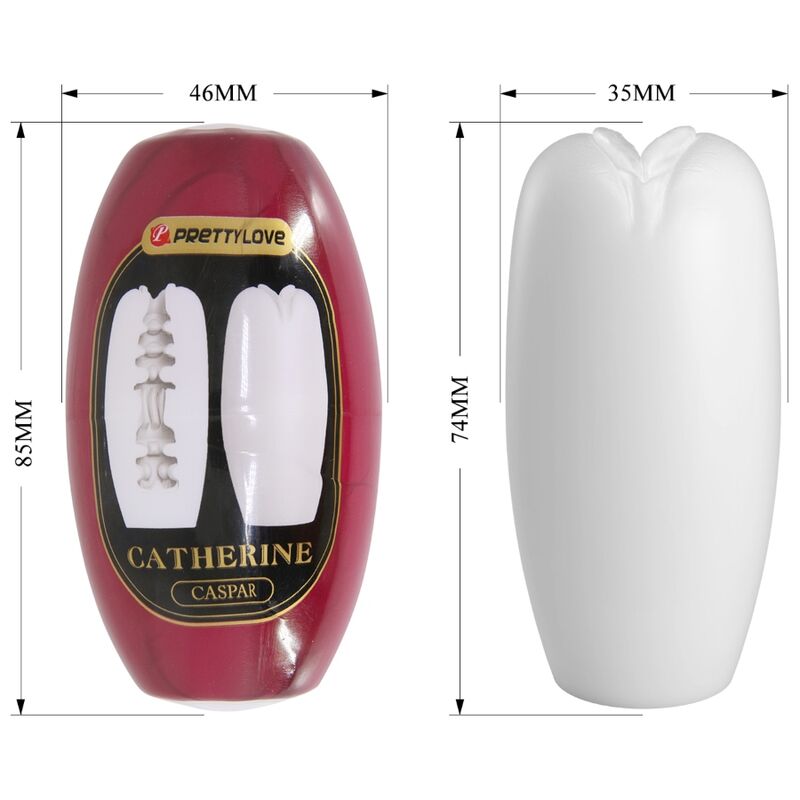 Masturbator Barbatesc, Pretty Love - Catherine, Impermeabil, Alb