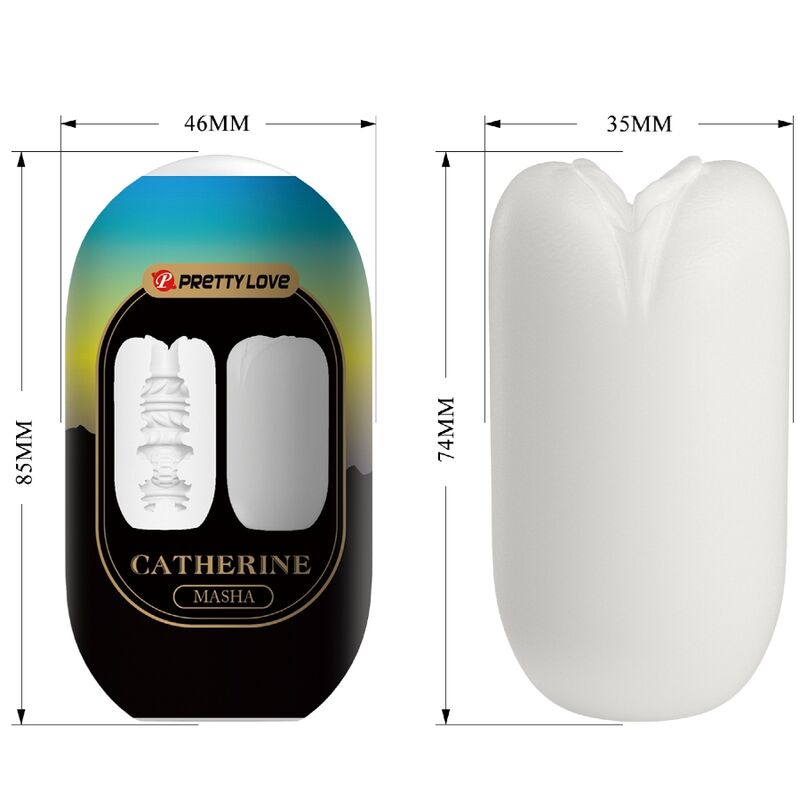 Masturbator Masculin, Pretty Love - Masha, Impermeabil, Alb