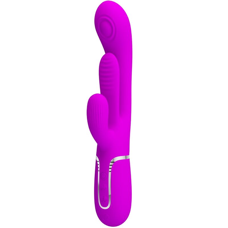 Vibrator Rabbit Triplu, Pretty Love - Shania, 7 Functii Pulsatii si Vibratii, Roz