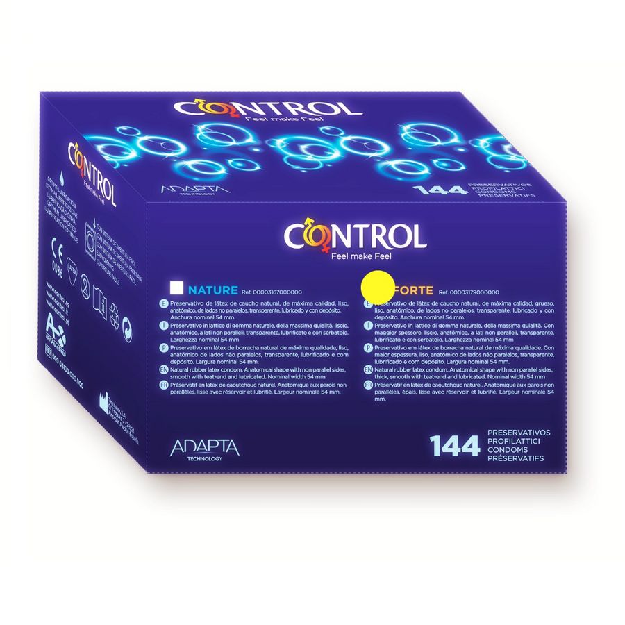 Prezervative, Control - Adapta Forte, Spermicid Nonoxynol 9, 144 Bucati