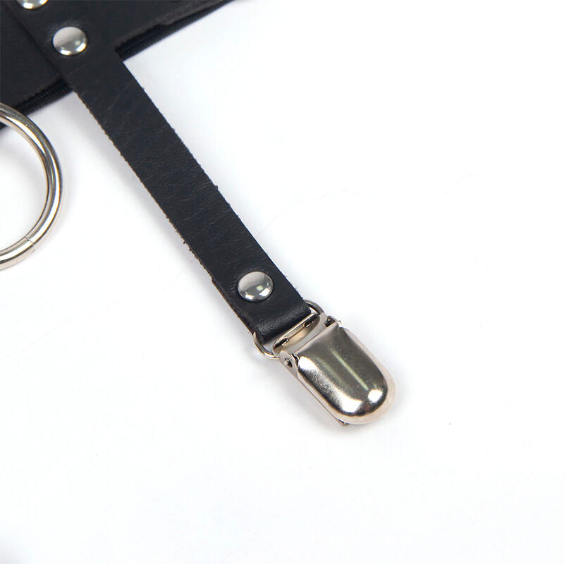 Jartiera, Subblime - 953744, Reglabila din Piele, Marime Unica Neagra