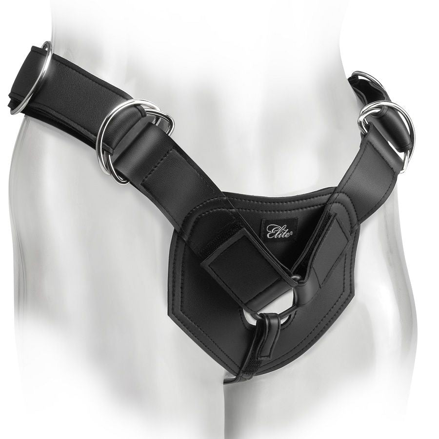 Ham Strap On, Fetish Fantasy Elite - Universal Heavy Duty Harness, Curele Reglabile si Inel O din Silicon, Pana la Talie 132.08 CM 4X