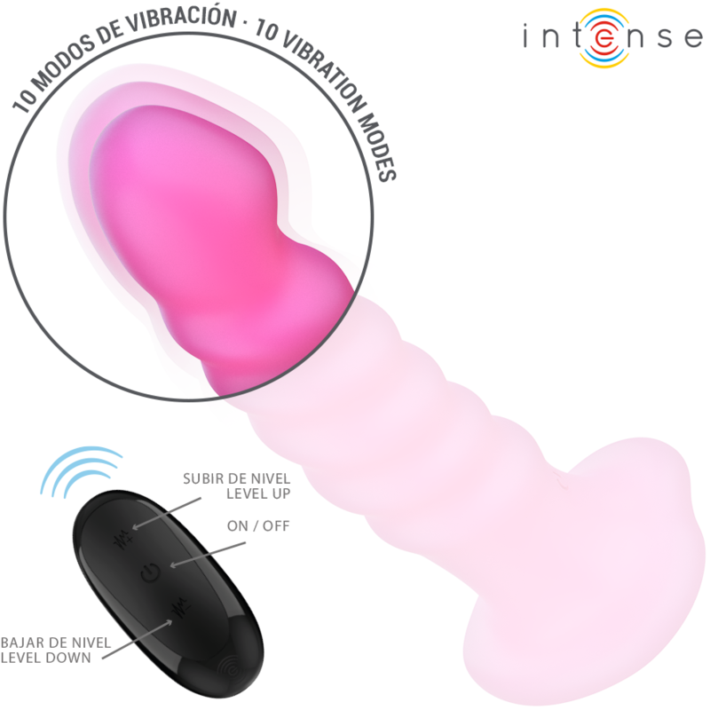 Vibrator, Intense - Cindy, 10 Vibratii si Telecomanda, Marime L Roz