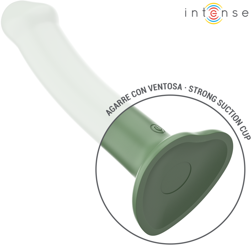 Vibrator, Intense - Becca, cu Ventuza si Telecomanda, Verde