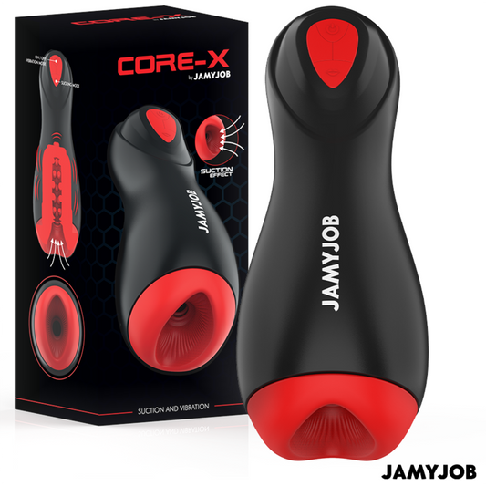 Masturbator Automat cu Forma de Gura, JAMYJOB - CORE-X, 5 Moduri Aspiratie si Vibratii