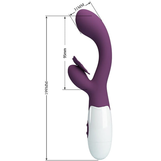 Vibrator Rabbit, PRETTY LOVE - Butterfly Kiss, Stimulator Clitoris si Punct G, Mov