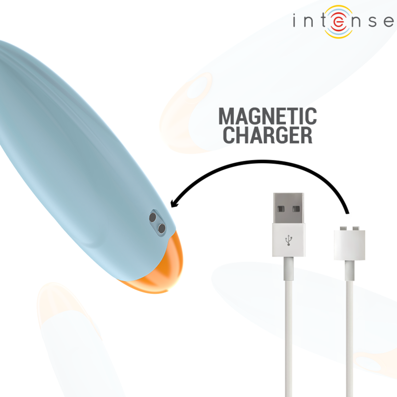 Vibrator Bullet, Intense - Mike, 10 Moduri de Vibratie cu Telecomanda, Albastru