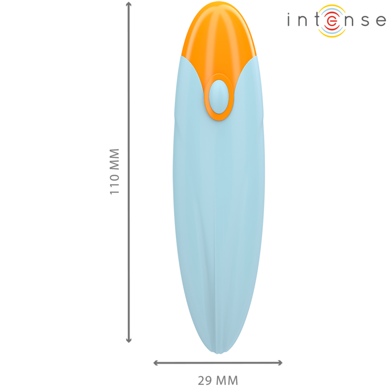 Vibrator Bullet, Intense - Mike, 10 Moduri de Vibratie cu Telecomanda, Albastru