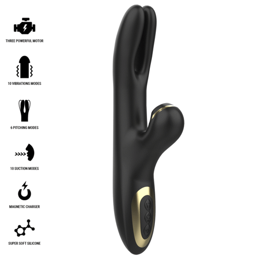 Vibrator Dublu Ibiza Clamping Negru