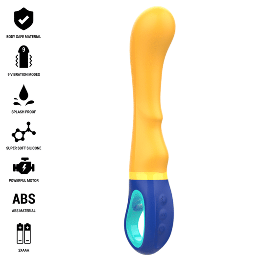 Vibrator Punct G, INTENSE - Shaggy, Silicon, Galben