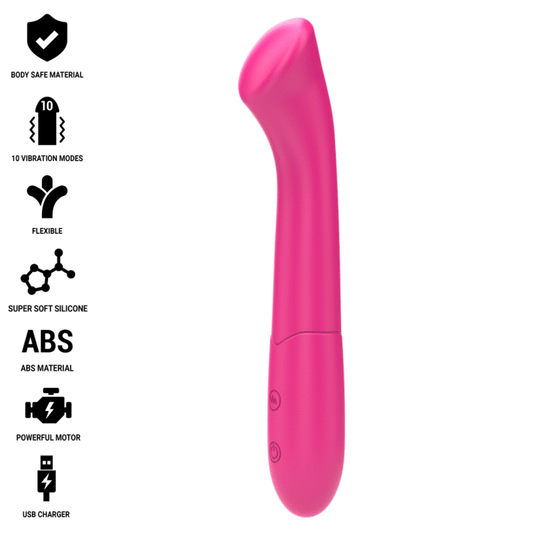 Vibrator, Intense - Paty, 10 Moduri de Vibratie, 19 CM / Roz / Model 2
