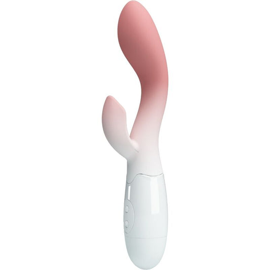 Vibrator pentru Punctul G cu Stimulator Clitoris, PRETTY LOVE - Brighty, 30 Vibratii, Roz