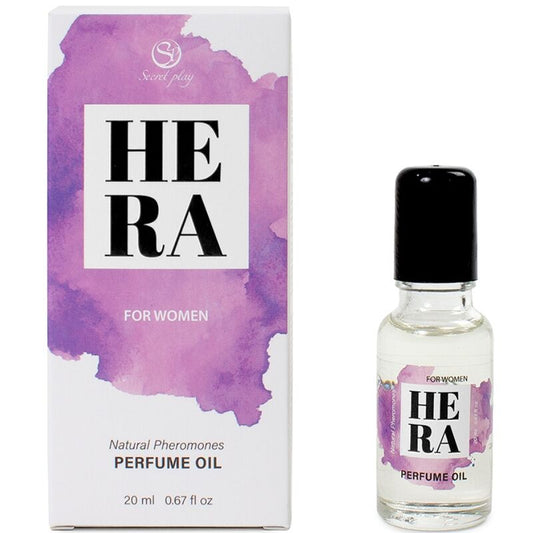 Parfum Natural cu Feromoni in Ulei, SECRETPLAY - Hera, Gardenie Alba si Vanilie Neagra, pentru Femei, 20 ml