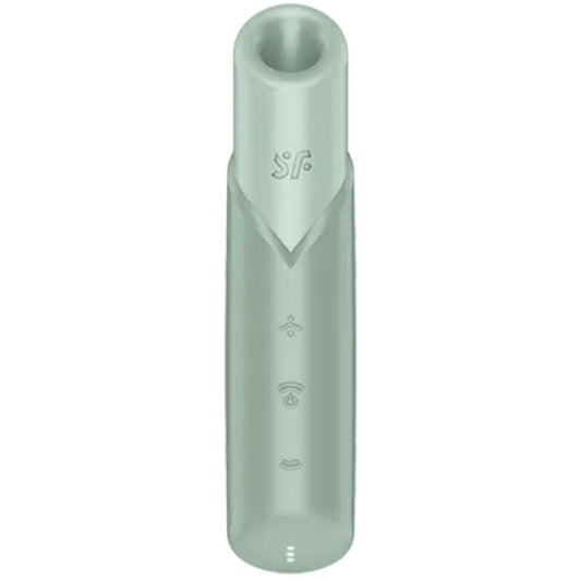Stimulator Clitoris cu Unde de Presiune, SATISFYER - Naughty Kiss Wave, Silicon, Aquamarine