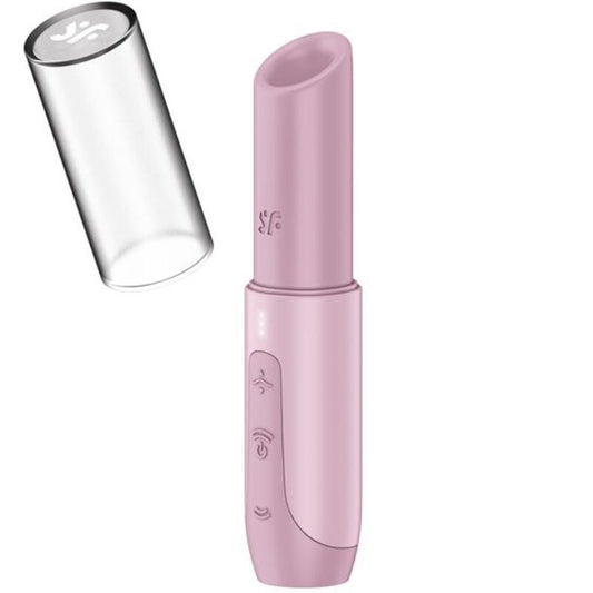 Stimulator Clitoris cu Unde de Presiune, SATISFYER - Secret Kiss Wave, Silicon, Roz