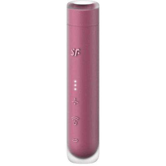 Stimulator Clitoris cu Unde de Presiune, SATISFYER - First Kiss Wave, Silicon, Granat