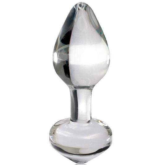 Dop Anal din Sticla, ICICLES - N. 44, Transparent, Stimulare Punct P, 6,5 x 2,5 cm