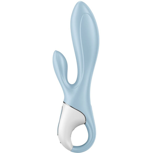 Vibrator Rabbit Gonflabil, SATISFYER - Air Pump Bunny 1, 12 Programe, Albastru