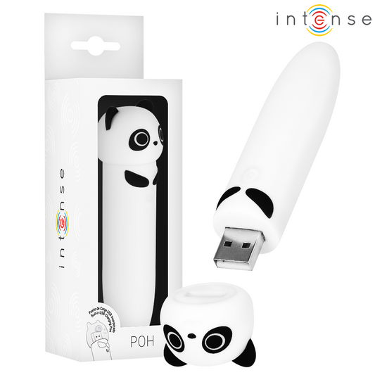 Glont Vibrator Panda, INTENSE - POH, 8 Moduri, Reincarcabil USB, 10 x 2,2 cm